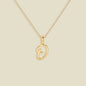 Script Initial Charm Necklace