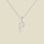 Script Initial Charm Necklace