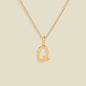 Script Initial Charm Necklace