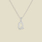 Script Initial Charm Necklace