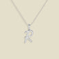 Script Initial Charm Necklace