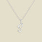 Script Initial Charm Necklace