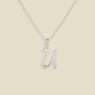 Script Initial Charm Necklace