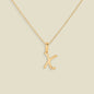 Script Initial Charm Necklace