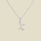 Script Initial Charm Necklace