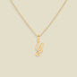 Script Initial Charm Necklace
