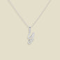 Script Initial Charm Necklace