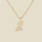 Script Initial Charm Necklace