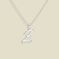 Script Initial Charm Necklace