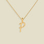 Script Initial Charm Necklace