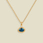 September Oval Birthstone Charm Necklace