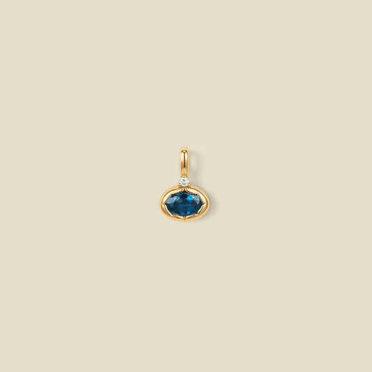 September Oval Birthstone Charm