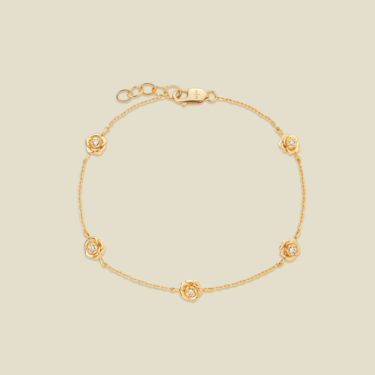 September CZ Birth Flower Station Bracelet