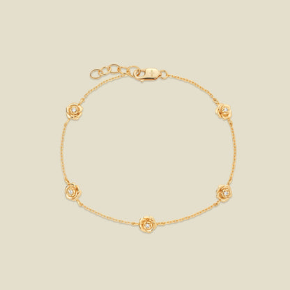 September CZ Birth Flower Station Bracelet