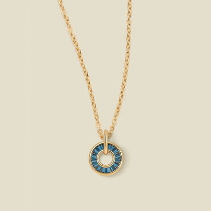 September Baguette Birthstone Necklace
