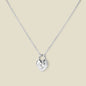 CZ Padlock Heart Necklace