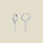 Dew Drop Floating Hoop Earrings