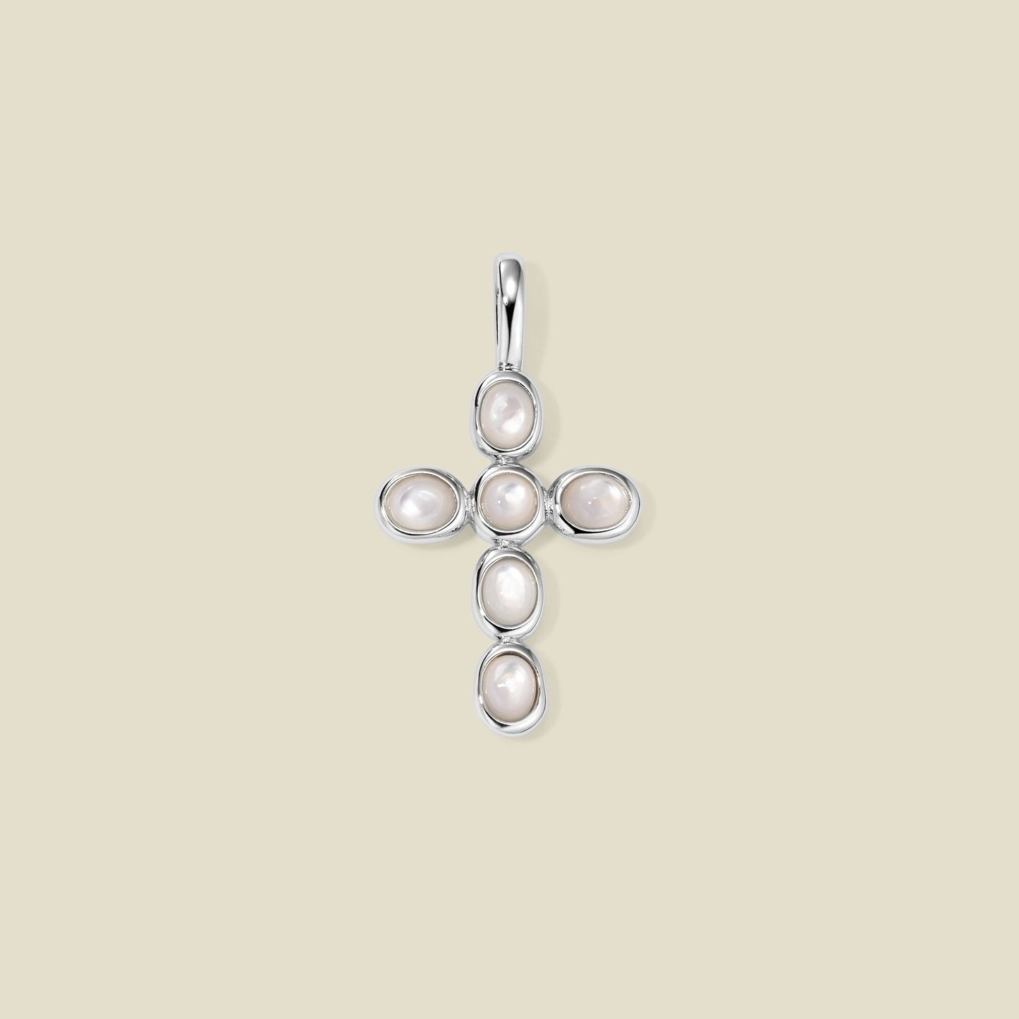 Mother of Pearl Cross Charm