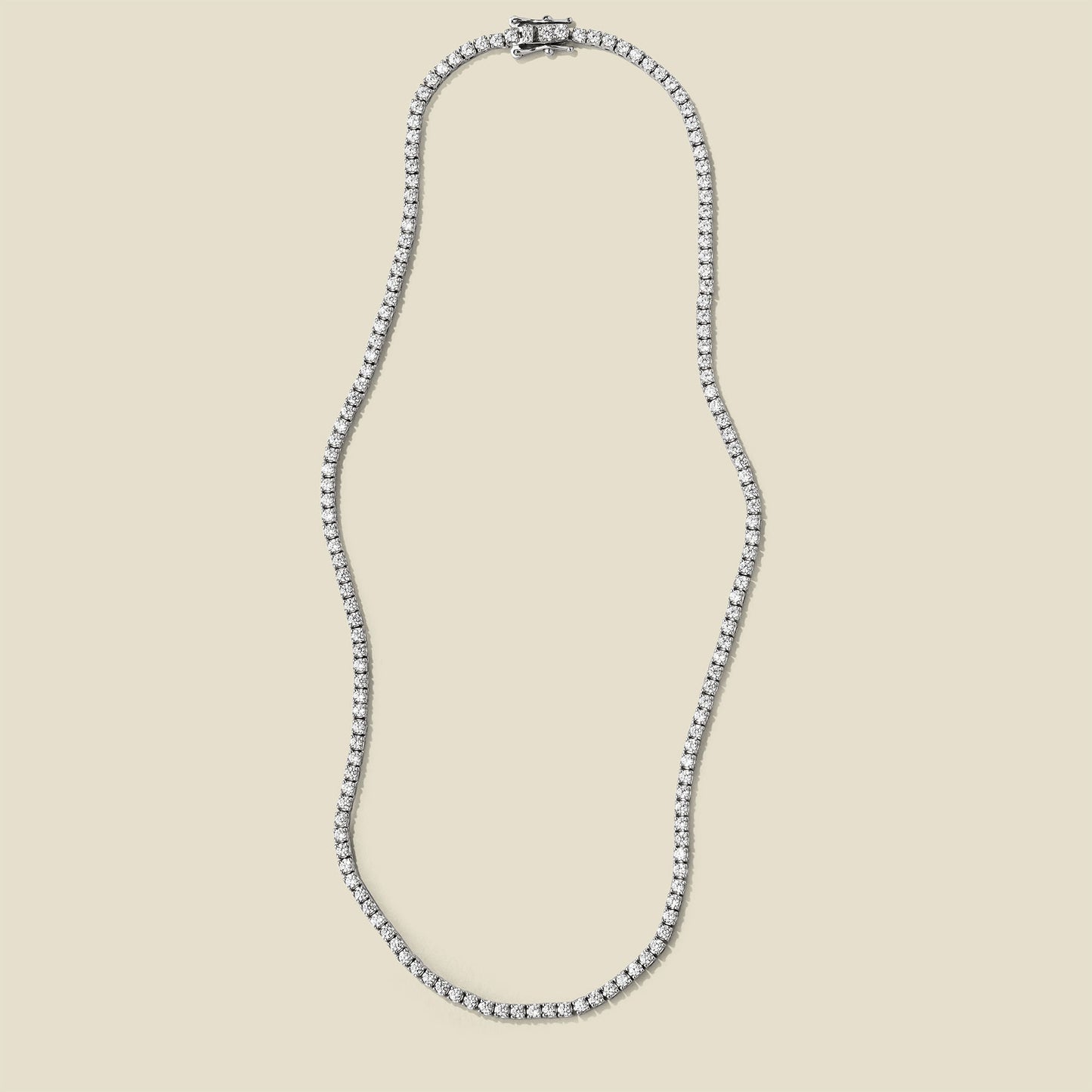 CZ Prong-Set Tennis Necklace