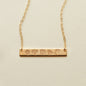 Birth Flower Bar Necklace | 1.25" horizontal bar Necklace