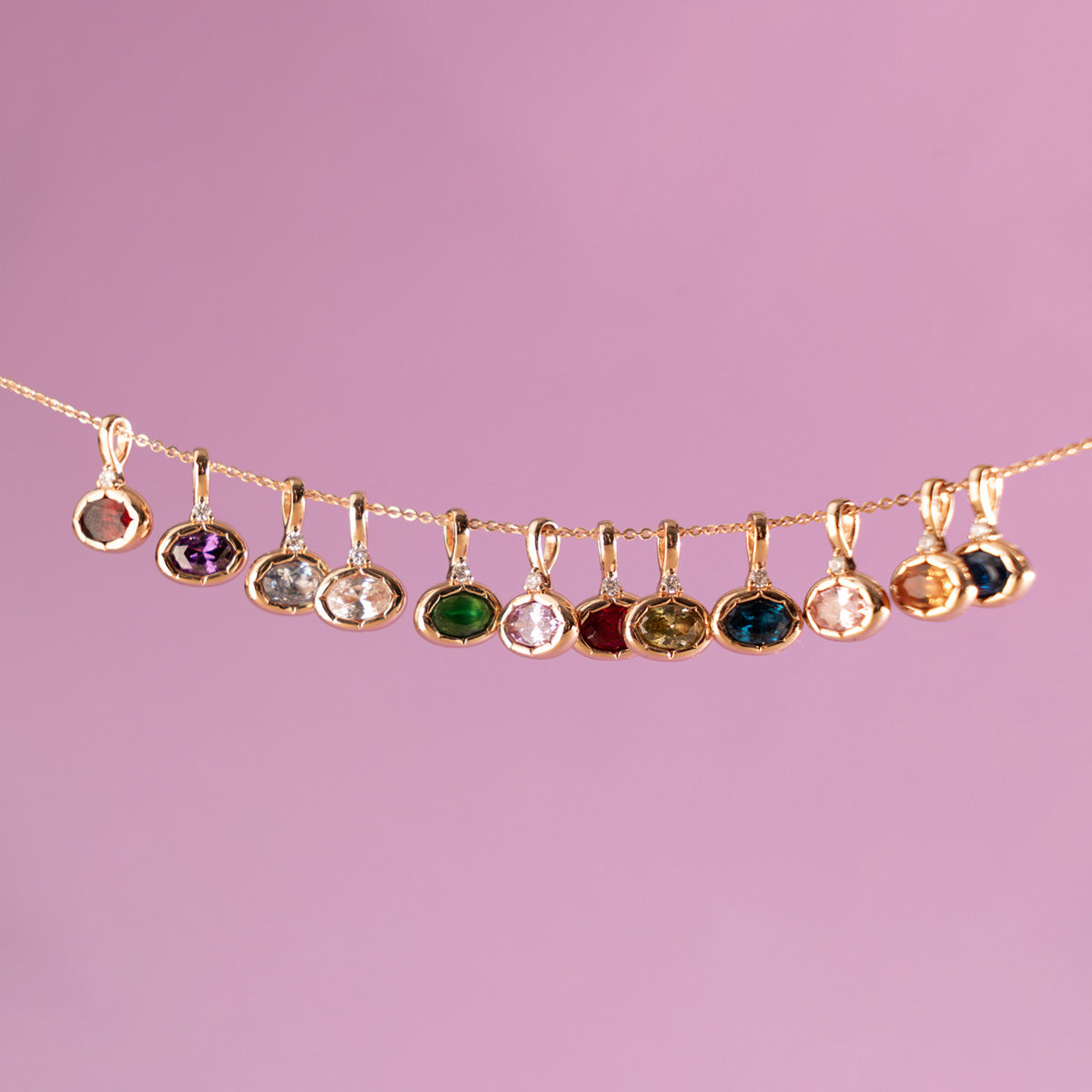 April Oval Birthstone Charm