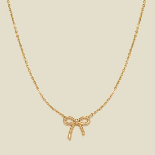 Bow Necklace Gold Vermeil Necklace