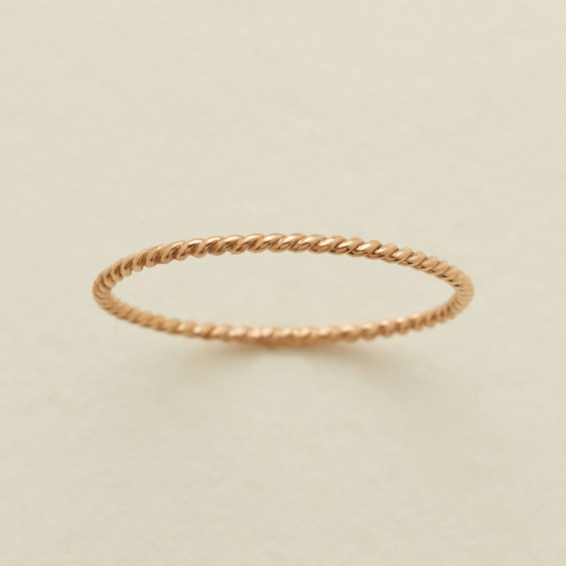 Braided Stacking Ring Gold Filled / 5 Ring