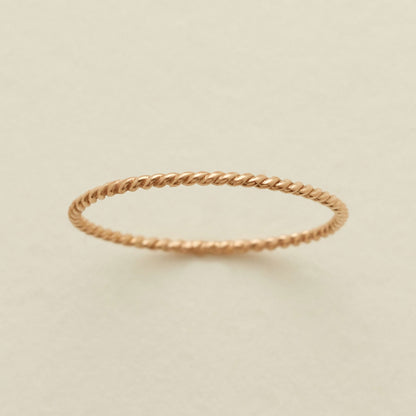 Braided Stacking Ring Gold Filled / 5 Ring