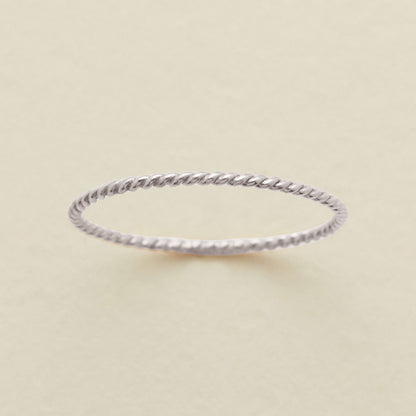 Braided Stacking Ring Silver / 5 Ring