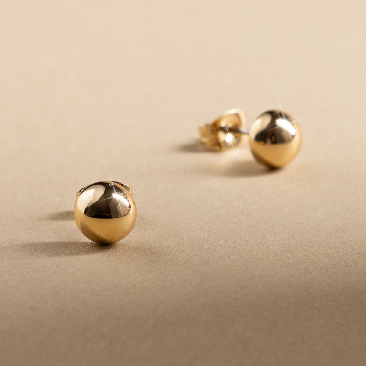 Sol Button Stud Earrings