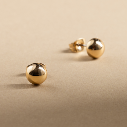 Sol Button Stud Earrings