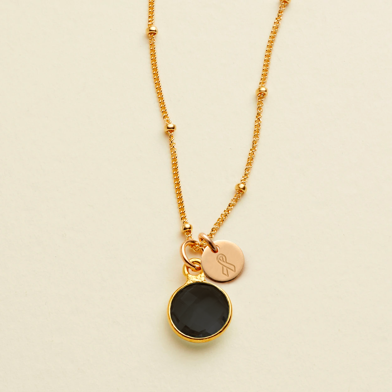 Cancer Awareness Necklace Gold Filled / Melanoma Necklace