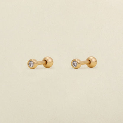 CZ Bezel Stud Earrings Earring