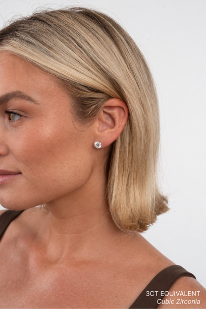 CZ Martini Stud Earrings