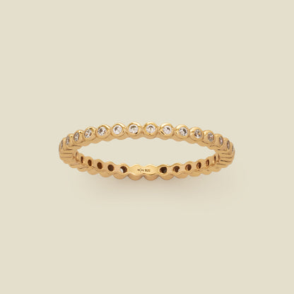 CZ Poppy Eternity Band Ring Gold Vermeil / 5 Ring