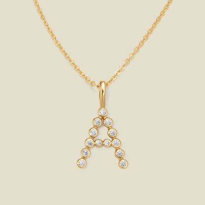 CZ Poppy Initial Necklace