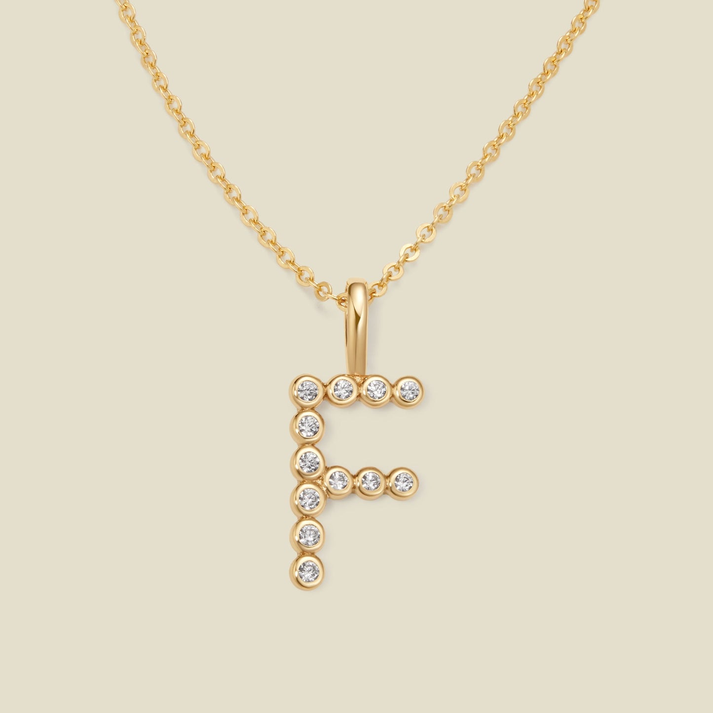 CZ Poppy Initial Necklace