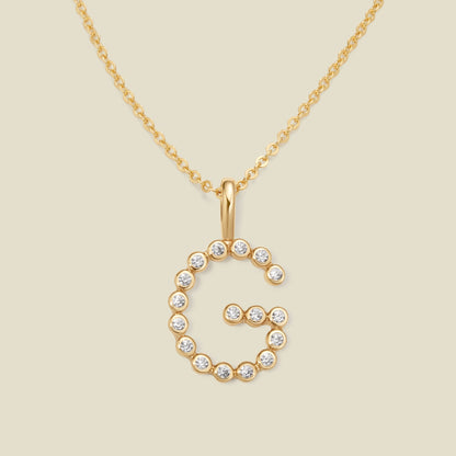 CZ Poppy Initial Necklace