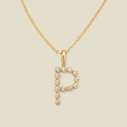 CZ Poppy Initial Necklace