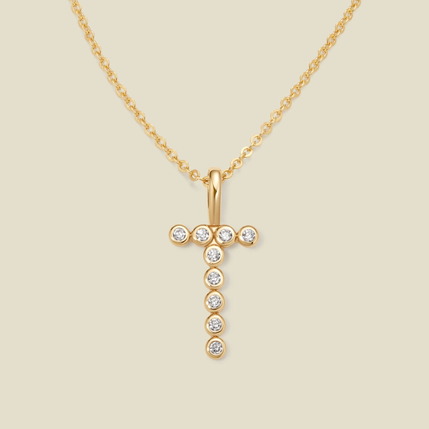 CZ Poppy Initial Necklace