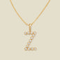 CZ Poppy Initial Necklace