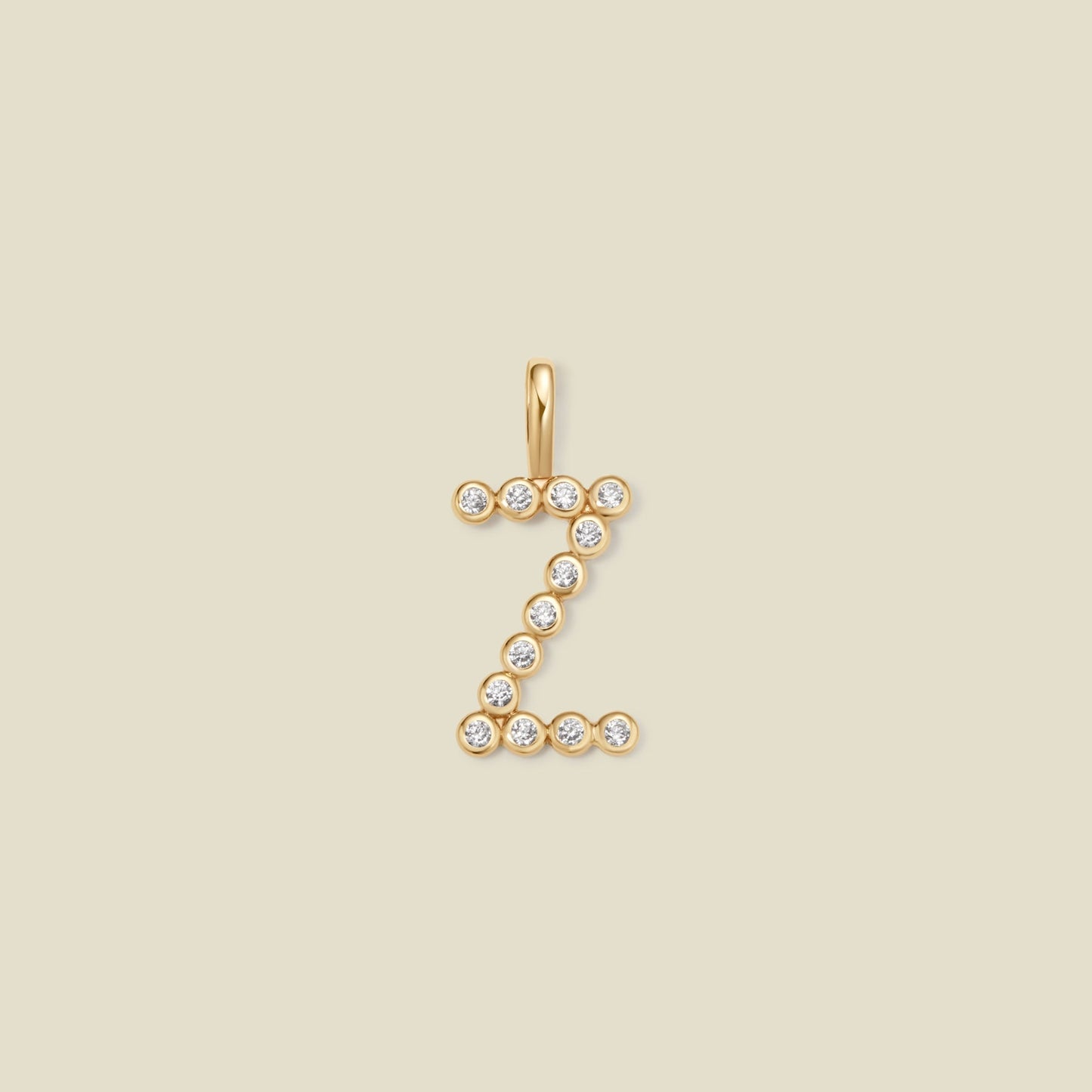 CZ Poppy Initial Z Charm Gold Vermeil Add Ons