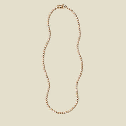 CZ Poppy Tennis Necklace Gold Vermeil Necklace
