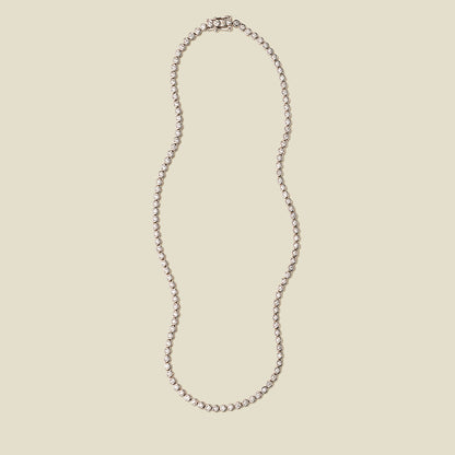 CZ Poppy Tennis Necklace Silver Necklace