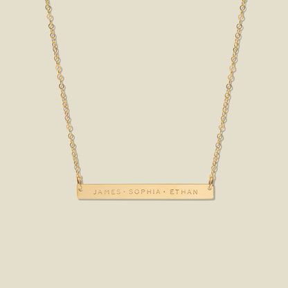 Everly Horizontal Bar Necklace | 1.75" horizontal bar Gold Filled / 17"-19" Necklace