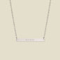 Everly Horizontal Bar Necklace | 1.75" horizontal bar Silver / 17"-19" Necklace