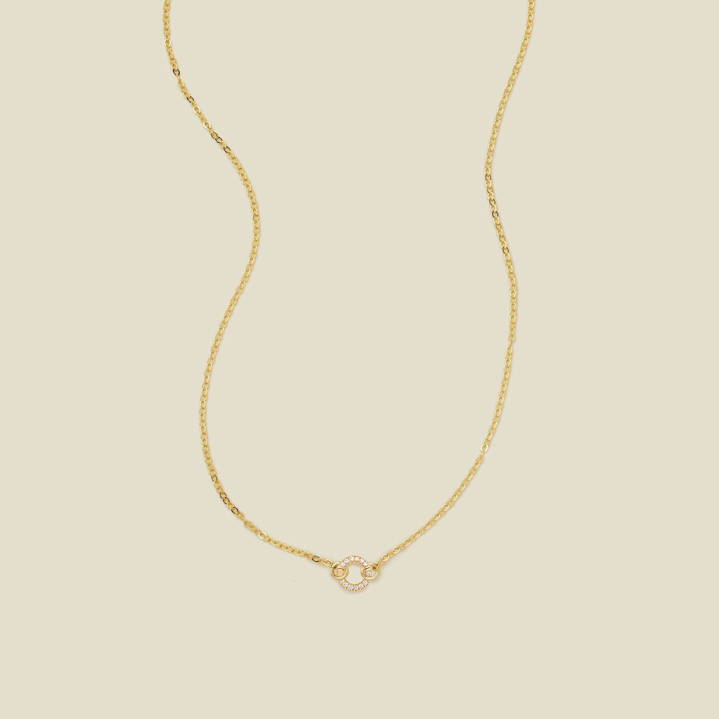 Flat Cable Charm Necklace