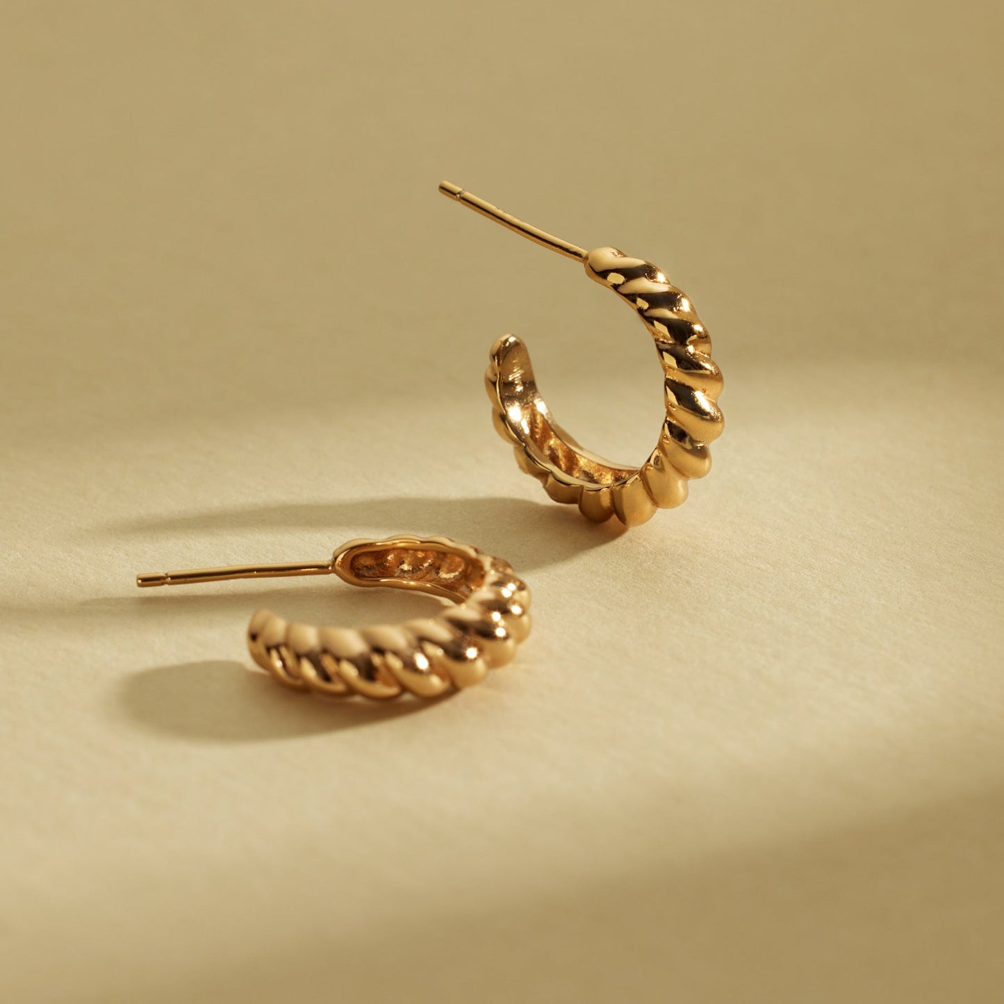 Gloss Croissant Hoop Earrings