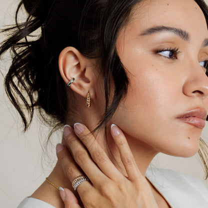 Gloss Croissant Hoop Earrings