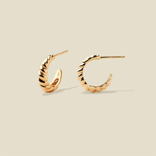 Gloss Croissant Hoop Earrings